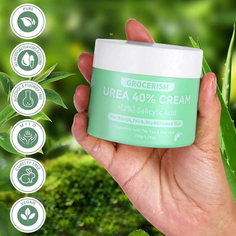 Urea Cream 40 Percent For Feet Plus 2% Salicylic Acid Foot Cream and Hand Cream, With Aloe Vera and Tea Tree For Deep Moisturizes,Callus Remover, Hydrating, Body Cream