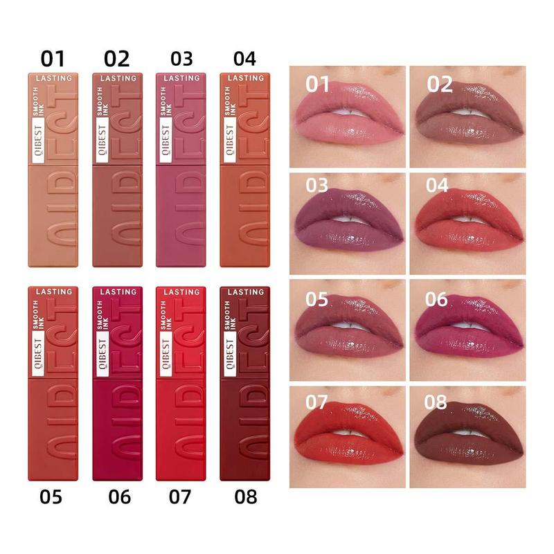 Long Lasting Lip Gloss, 8 Counts Moisturizing Water Light Mirror Lip Glaze, Glossy Liquid Lip Stick for Girls & Women