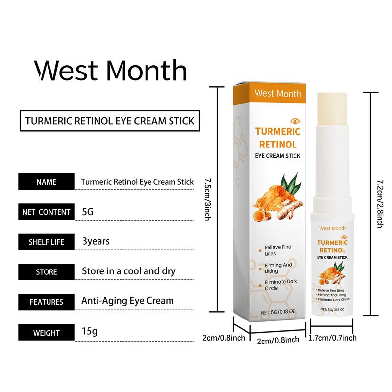 Turmeric Retinol Eye Cream Stick Moisturizes, moisturizes, firms, delicately treats the skin around the eyes eye  patch