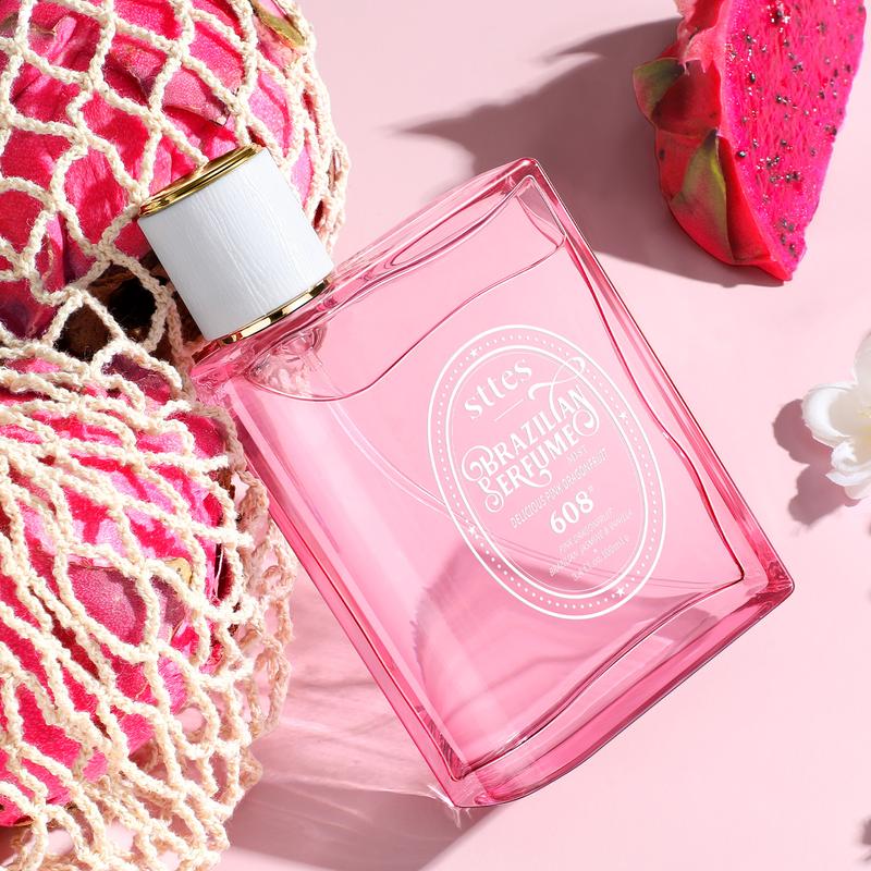 Sttes brazilian Perfume 608#（DELICIOUS PINK DRAGONFRUIT） - Eau De Perfume 100ml (3.4fl Oz)  Fruity and floral  (vanilla +Brazilian jasmine+red pitaya) sttes brazilian