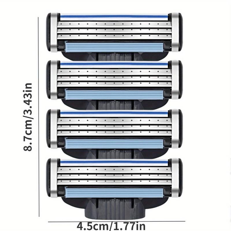 3 Layer Manual Razor Blade, 24pcs Men's Razor Blade, Refills Hair Removal Device Blades, Sharp Personal Care Blades for Sensitive Skin Shaving