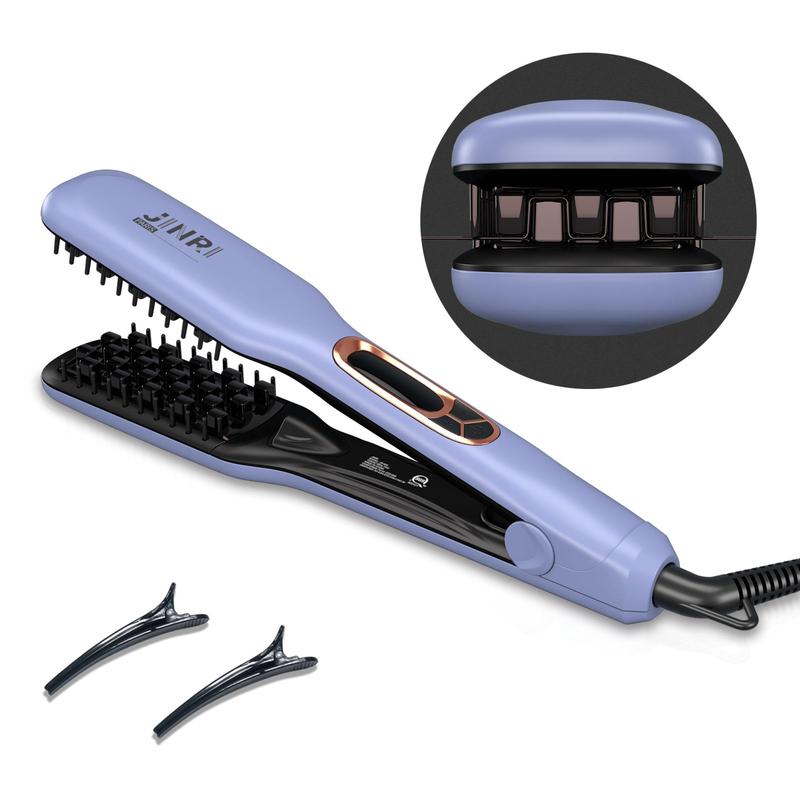 Professional Volumizing Ceramic Hair Iron, Adjustable Hair Straightener wit Clips, Lasting Hair Volume Tool for Women and Men