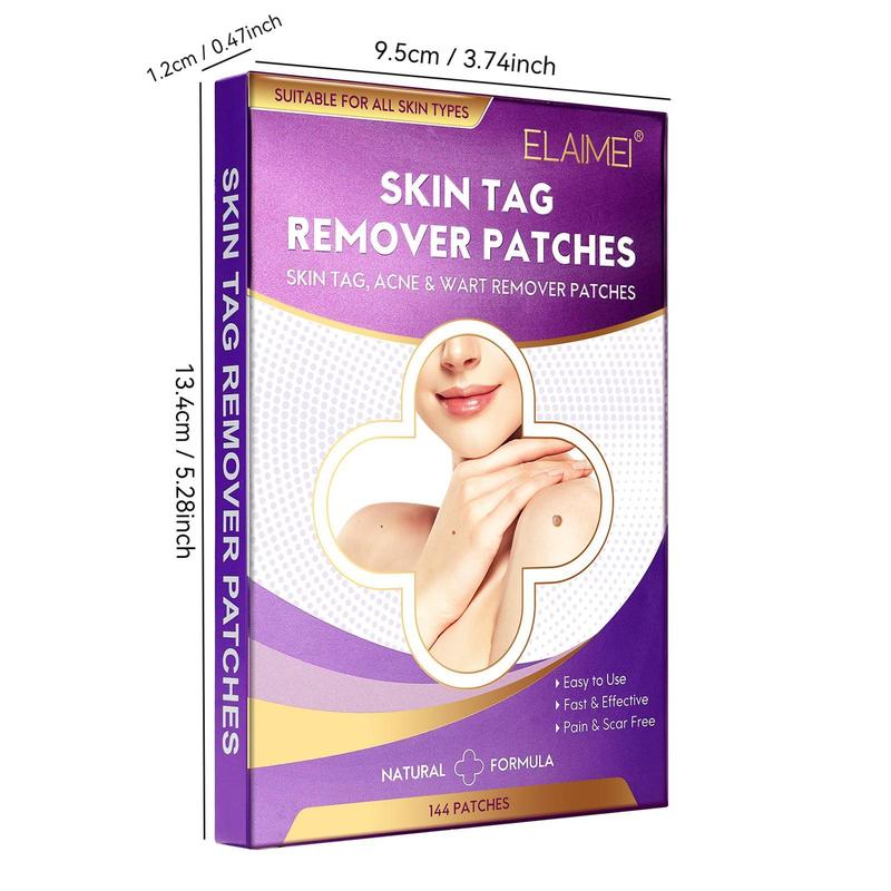 Skin Tag Patches, 144pcs box Natural Active Ingredient Wart Patches, Quick and Obvious Results Acne Patches, Suitable for All Skin Types