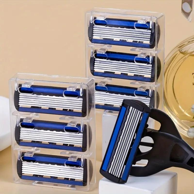 Men's Manual Razor Set, 26pcs set 6 Layer Blade Razor Holder & Blade, Durable Razor Holder & Blade, Ideal Gift for Men