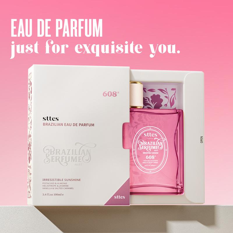 Sttes brazilian Perfume 608#（DELICIOUS PINK DRAGONFRUIT） - Eau De Perfume 100ml (3.4fl Oz)  Fruity and floral  (vanilla +Brazilian jasmine+red pitaya) sttes brazilian