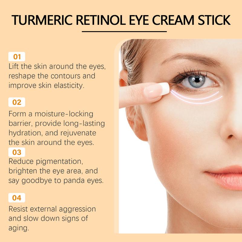 Turmeric Retinol Eye Cream Stick Moisturizes, moisturizes, firms, delicately treats the skin around the eyes eye  patch