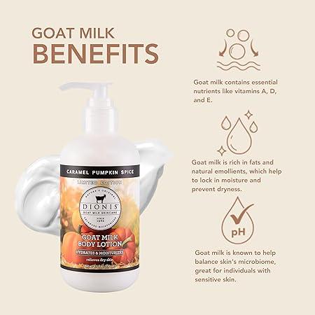 Dionis - Goat Milk Skincare Scented Lotion (8.5 oz) - Made in the USA - Cruelty-free and Paraben-free (Caramel Pumpkin Spice) Loción