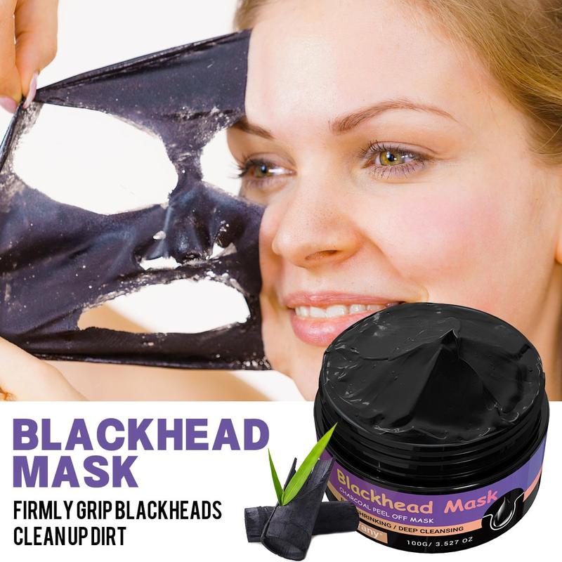 Charcoal Peel Off Blackhead Mask, Deep Cleansing Mask, Oil Control Facial Mask, Gentle Exfoliating Mask, Facial Skin Care Product for All Skin Types