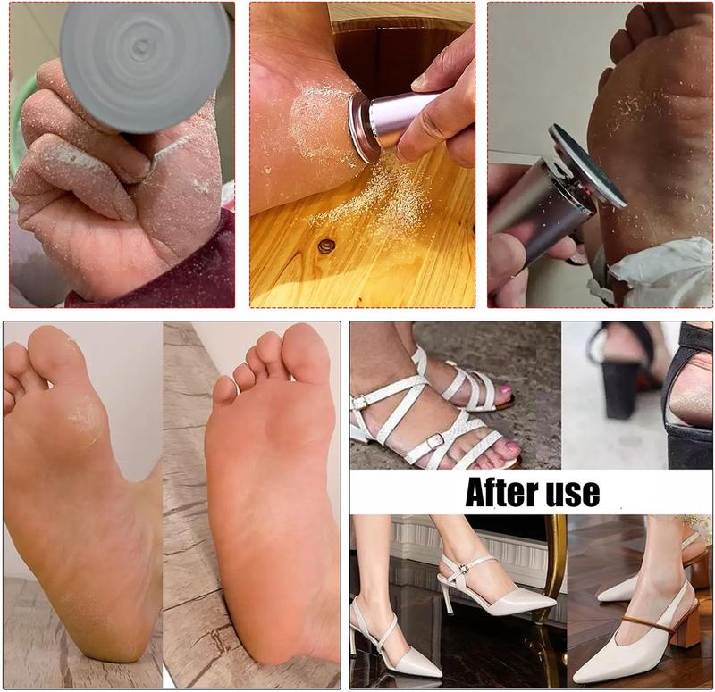 Electric Foot File,Foot Dead Skin Remover with 60pcs Replacement Sandpaper,Foot Callus Remover Tool, Compact Nail Care Pedicure Tools,Men Gifts