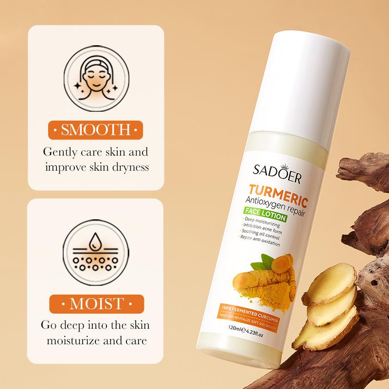 Turmeric Antioxygen Repair Face Lotion, Moisturizing Lotion, Improve Dry Skin, Brighten Skin Tone,Skin Repair Moisturizer Skincare Comfort Hydrating