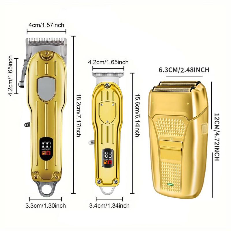 4 in 1 Electric Hair Trimmer Kit, 1 Set Rechargeable Hair Trimmer Set, Easy to Use, Professional Hair Grooming Kit for Men, Barber Kit