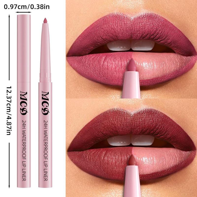 Long Lasting Lip Liner, 1 Count Waterproof Lip Liner Pencil, Easy Coloring Lip Liner Pen, Suitable for All Occasions Lip Makeup, Girls Makeup Accessories, Christmas Gift