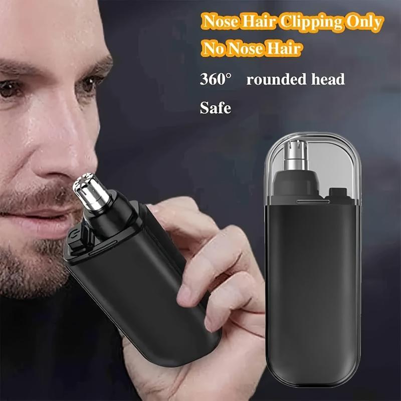 Portable Nose Hair Trimmer, Rechargeable Nose Hair Trimmer, Men's Beard and Nose Hair Trimmer, Painless Nose Hair Trimmer, Light Color