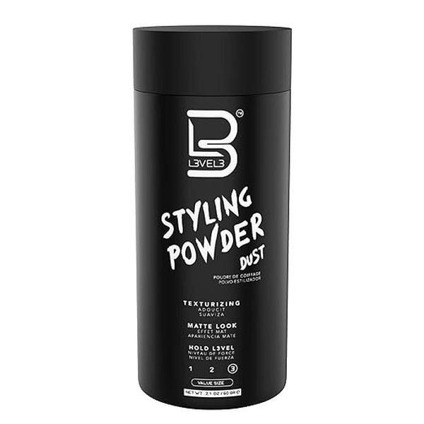 L3 Level 3 Styling Powder - Natural Look Mens Powder - Easy to Apply with No Oil or Greasy Residue Mens Haircare Pack Comfort