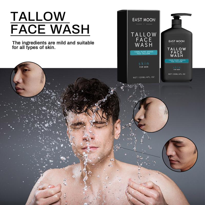 Men's Daily Facial Cleanser Deeply Cleans, Tightens Skin Pores, Moisturizes And Brightens Skincare Face Wash