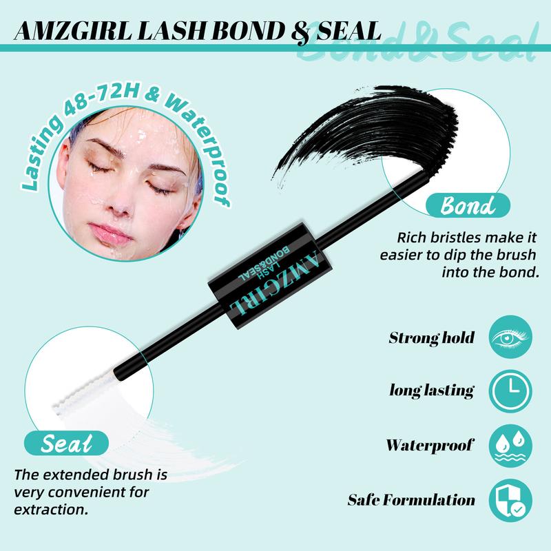 AMZGIRL LASH 320 Clusters DIY Cluster Lash Extension Kit 30D+40D 60D+80D Eyelashes Waterproof Bond and Seal DIY Lash Extensions Lash Clusters Waterproof Lash Clusters Kit  Makeup Cosmetic