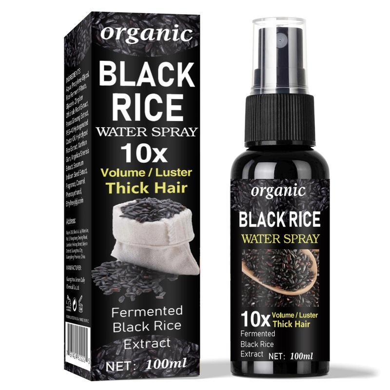 Organic Black Rice Water Spray, Hair Care Product for Improves Hair Quality, Black Rice Extract Hair Care Spray for Women & Men