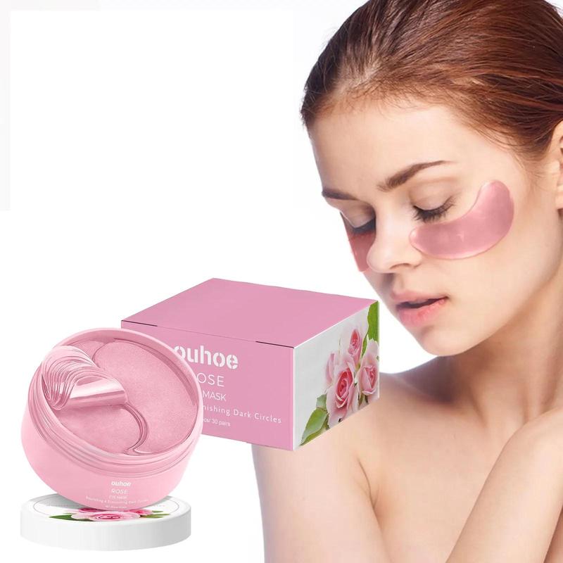 Rose Extract Eye Mask (60pcs box), Moisturizing Eye Patch, Firms and Hydrates The Eye Area, Eye Care Product for Women & Men