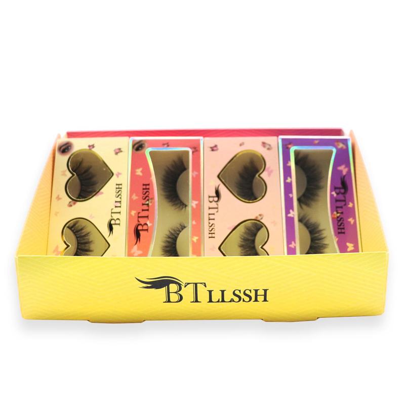 4 Styles Fluffy False Eyelashes, 24 Pairs Natural Look Eyelash Extensions, Self Grafting Curl Eyelashes, Eye Makeup Enhancement False Eyelashes for Women