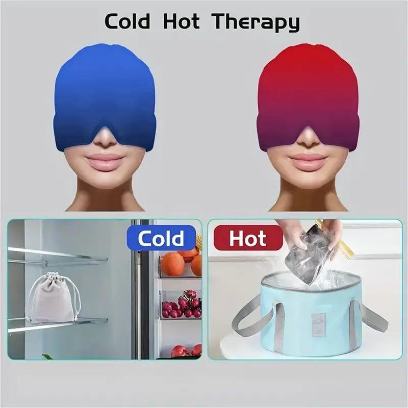 Reusable Cold & Hot Compress Face Mask, Strong Elasticity Gel Ice Masks for Daily Use, Comfortable Skin Care Tool for Women & Men