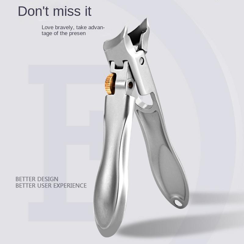 Nail Clippers, 1 Count Single Flat Nail Clipper 1 Count Oblique Nail Clipper, Nail Clipper for Home, Professional Manicure & Pedicure Tools for Women & Men