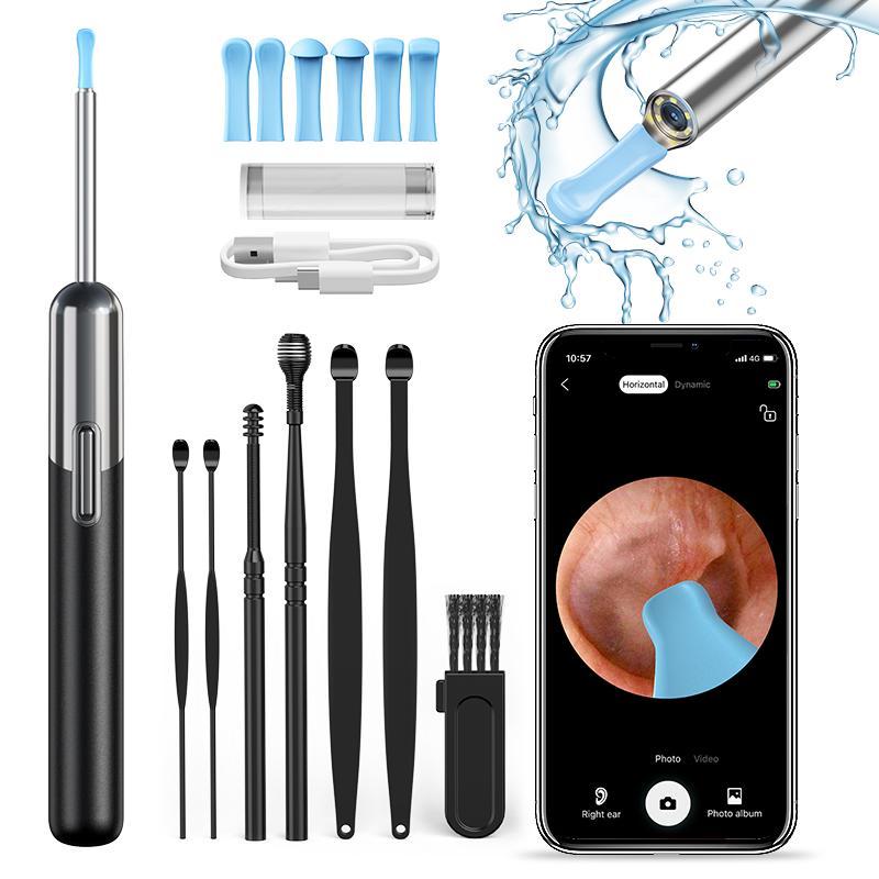 Ear Wax Removal with Camera Rechargeable Ear Cleaner Ear Wax Removal 8MP HD Camera Lens 6 Pcs Ear Set  Ear Cleaning Kit 6 Tools