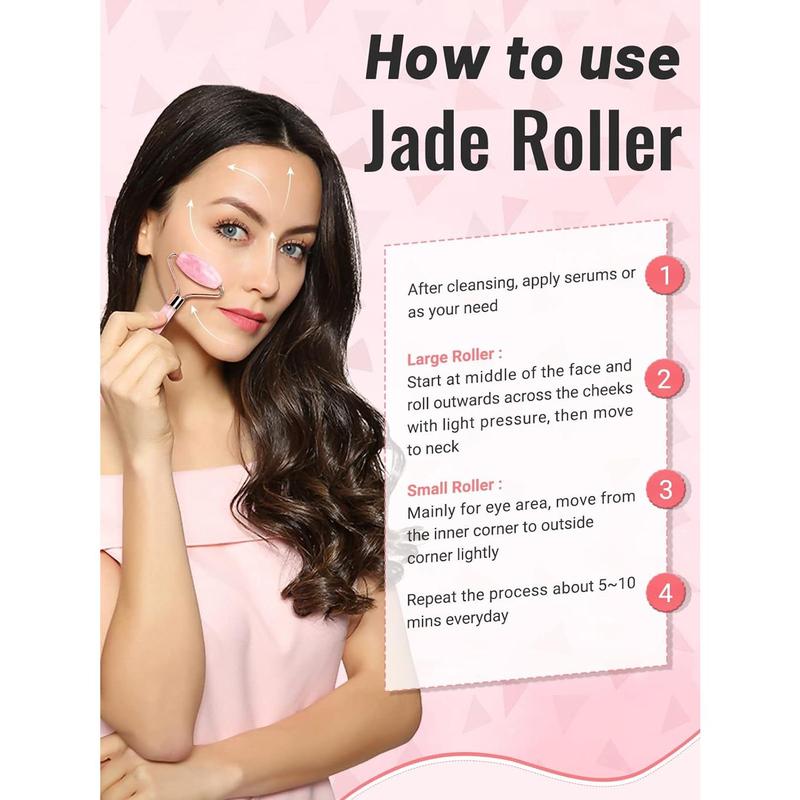 Gua Sha Face Roller Tools: Jade Roller Facial Tools for Skin Care - Facial Massager for Face, Eyes, Neck, Relieve Fine Lines and Wrinkles