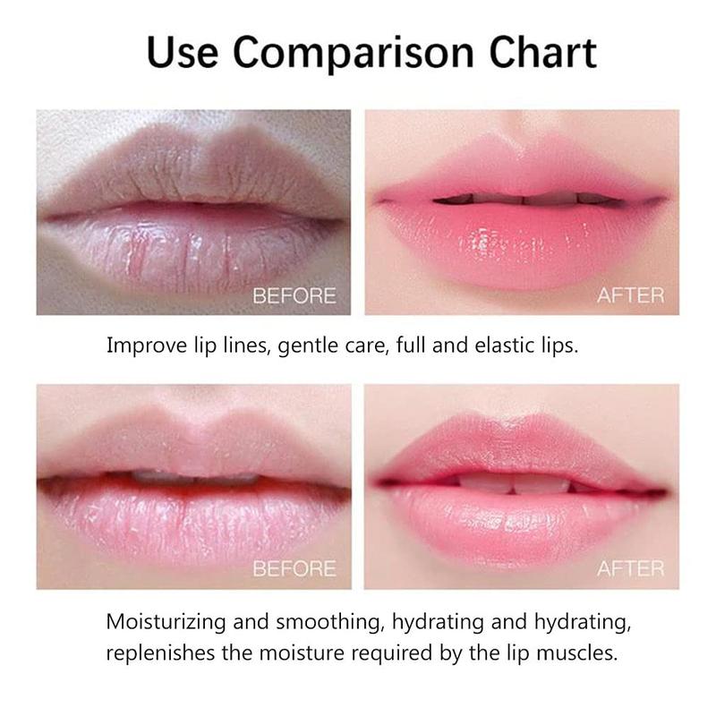 Moisturizing Plumping Lip Mask, Restores Moisture for Dry and Chapped Lips, Overnight Care for Soft, Smooth Lips, Gel Treatment Masks, Pink and Cherry Packaging