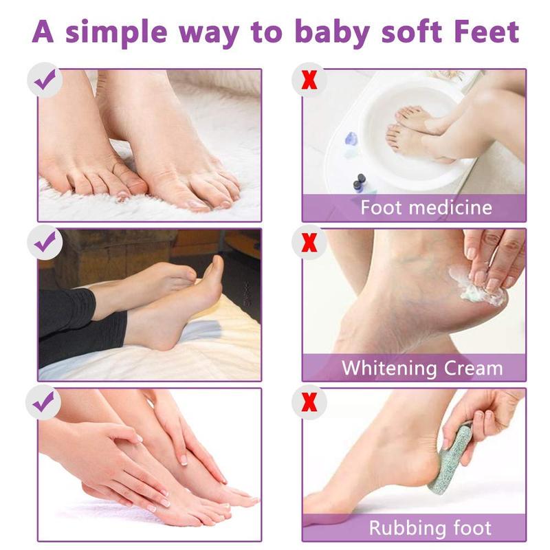 Foot Peel Mask - 5 Pack, Exfoliating Foot Care Mask Make Feet Baby Soft Skin, Foot Mask for Dry Cracked Feet, Peeling Away Dead Skin, Calluses - Lavender