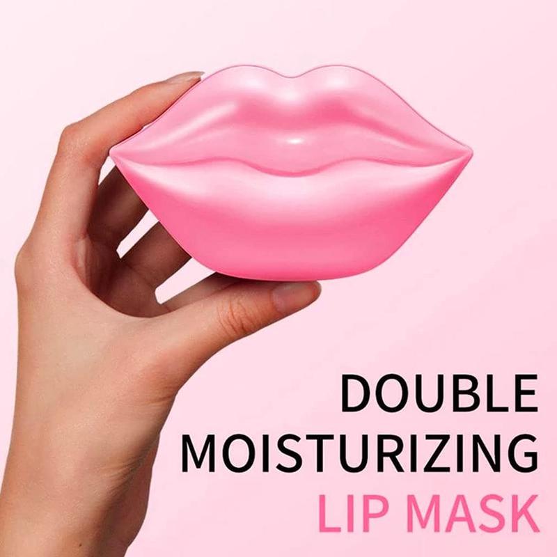 Moisturizing Plumping Lip Mask, Restores Moisture for Dry and Chapped Lips, Overnight Care for Soft, Smooth Lips, Gel Treatment Masks, Pink and Cherry Packaging