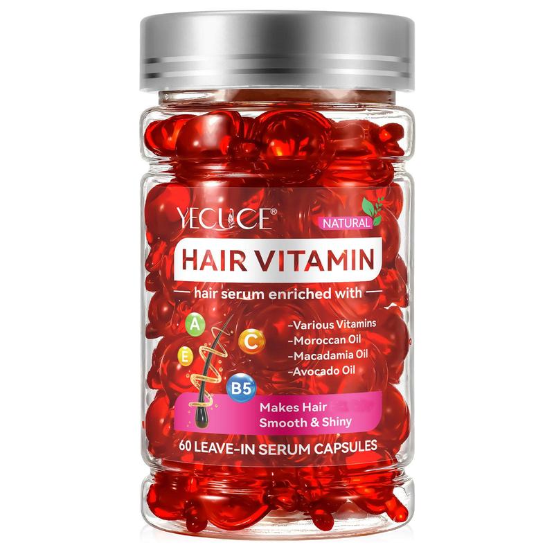 Hair Vitamin Capsule Serum, 2 Boxes Hair Care Capsules, No Need To Rinse, Moisturizing and Smoothing Hair Care Product for Women & Men