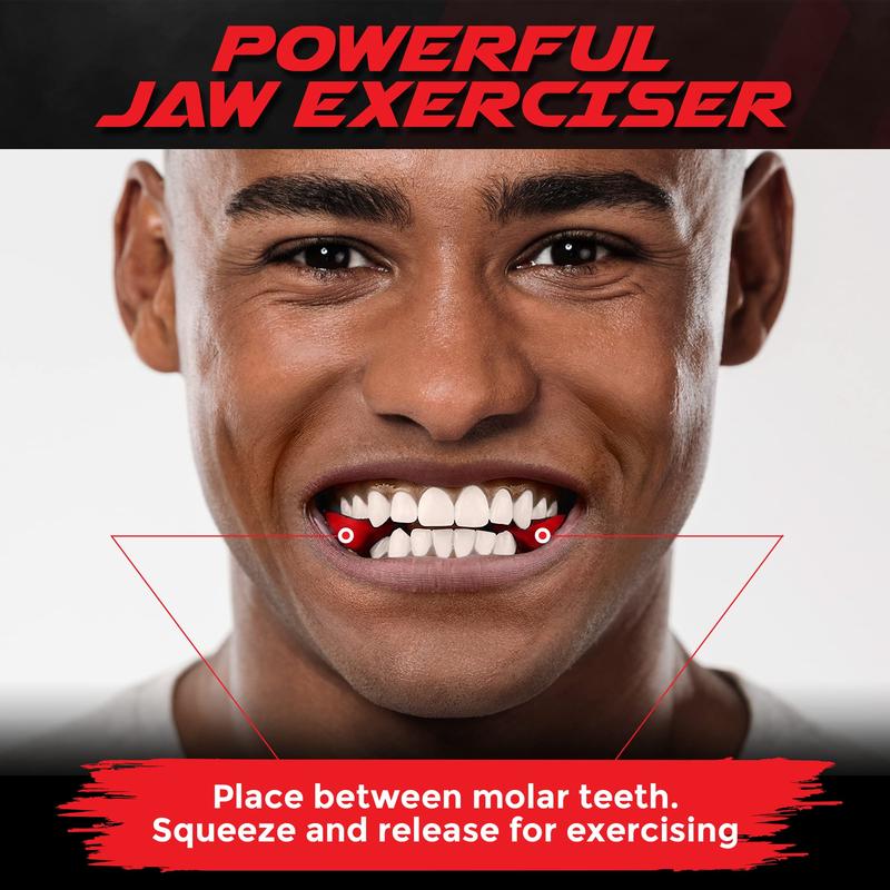 Jawline Exerciser for Men & Women - Powerful Jaw Trainer - Different Resistance Levels - Double Chin Reducer Eliminator - Silicone Jaw Toner Tablets - Face Neck Shaper & Strengthener Line Chewing Gum Thickened Absorbent