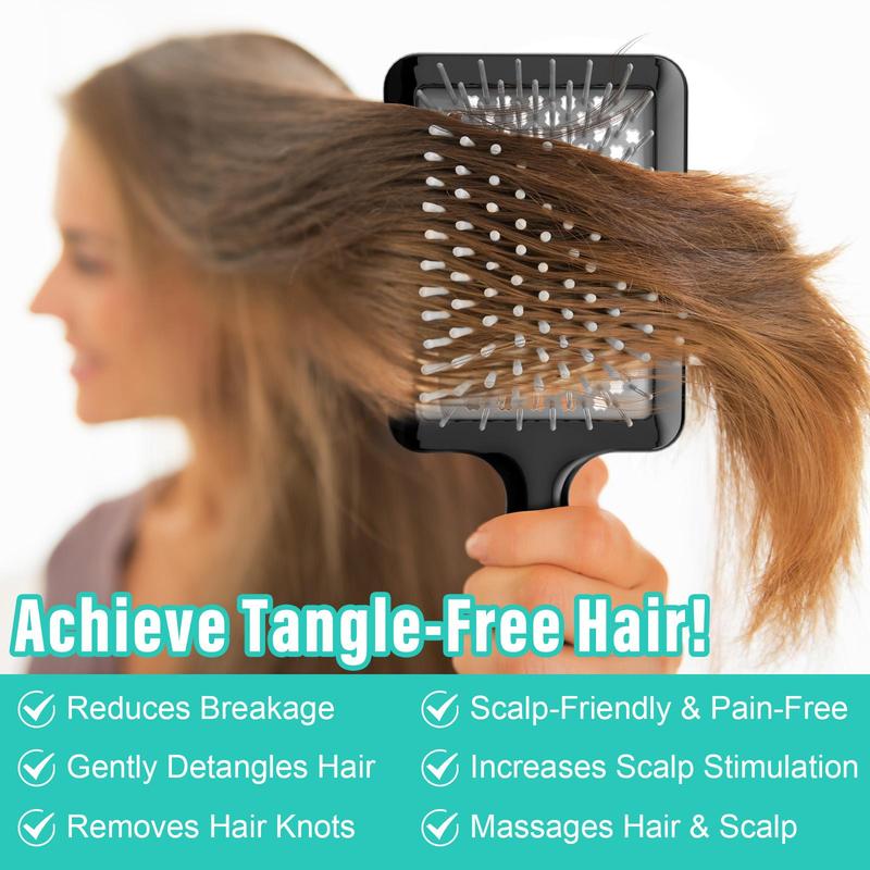 Air Cushion Brush, Wet & Dry Detailing Comb, Scalp Massage Comb, Curly Hair Detangling & Styling Tool, Straight & Curl Hair Massaging Comb