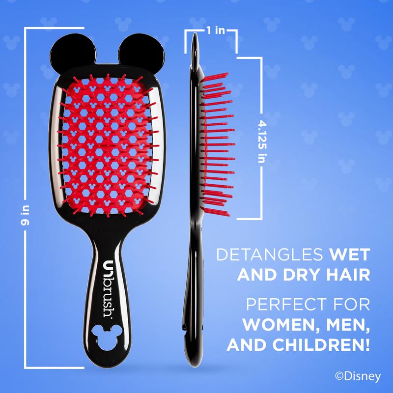 Disney Mickey Mouse and Minnie Mouse Edition UNbrush Detangle Hair Brush Haircare Lightweight Durable Smooth