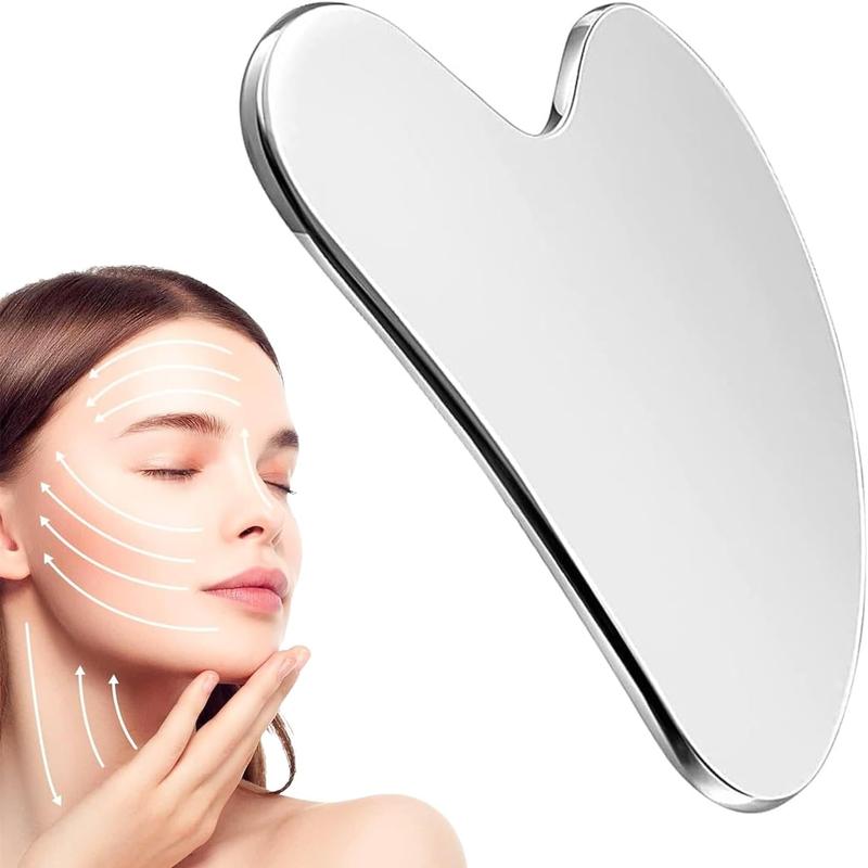 Stainless Steel Gua Sha Facial Tool, Face Massage Tool, Skin Care Tool for Face and Body Treatment, Relieve Tensions and Reduce Puffiness, Suitable for Women and Men, Christmas, Christmas Gift