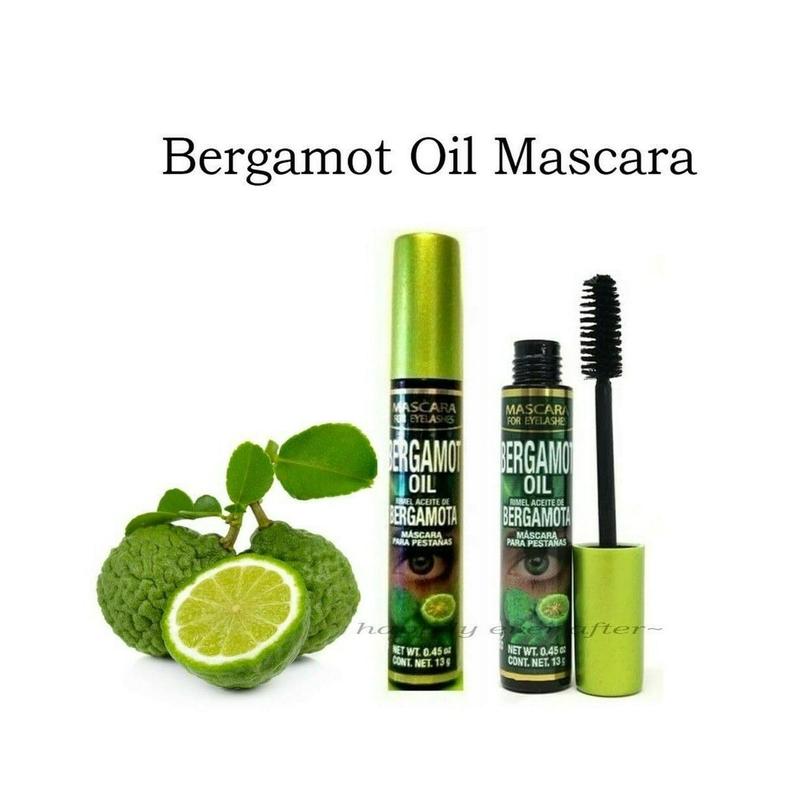 BERGAMOTA Oil Hair Care Bergamot oil ideal for hair, beard and mustache, 4.05oz+BERGAMOT OIL BLACK Waterproof Mascara(4% silicon 1% pantenol)Haircare Daily Nourishing