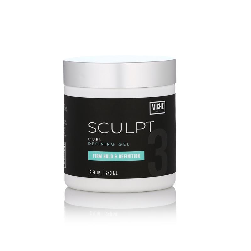 SCULPT Curl Defining Gel 8 fl oz |  Curl Types - Long-lasting definition and hold Curl Gel | Organic Aloe Vera & Bamboo Extract - Miche Beauty