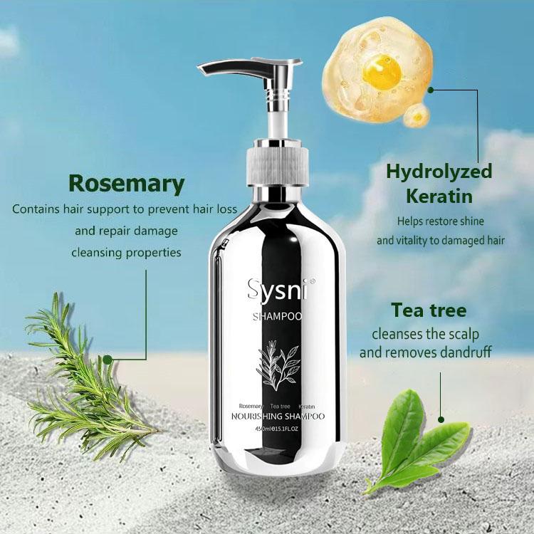 Sysni Organic Rosemary Shampoo and Tea Tree Special Shampoo, keratin nourIshing shampoo ,Promote Hair Growth, Strengthening Shampoo, Prevent Hair Loss Cleansing Shampoo,Deep Cleans, Refreshes Scalp, For All Hair Types, Especially Oily Hair