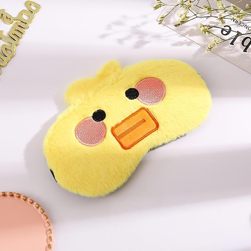 Comfortable Plush Cartoon Animal Eye Mask, Suitable for Sleep and Travel-Soft, Shading Eye Mask with Cute Design, Perfect for Airplane Travel and Nap Time