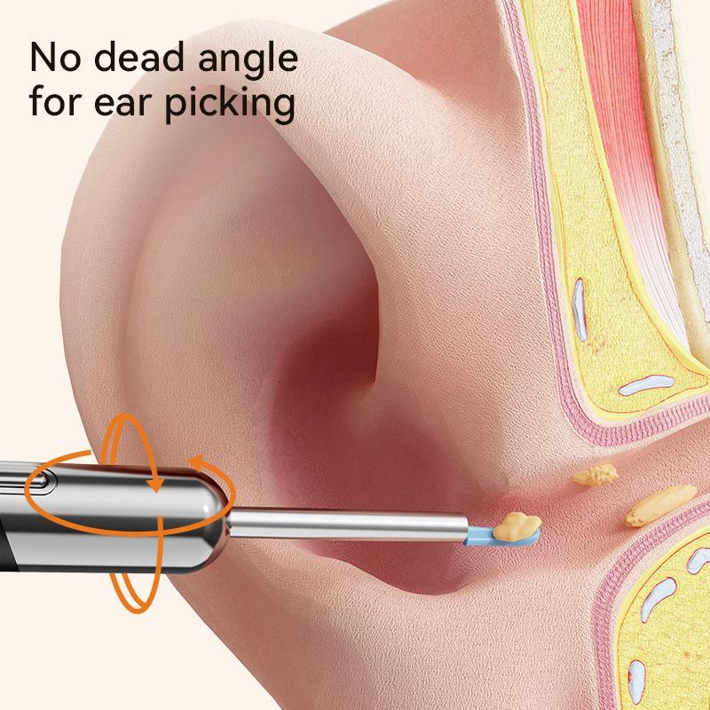 Ear Wax Removal with Camera Rechargeable Ear Cleaner Ear Wax Removal 8MP HD Camera Lens 6 Pcs Ear Set  Ear Cleaning Kit 6 Tools