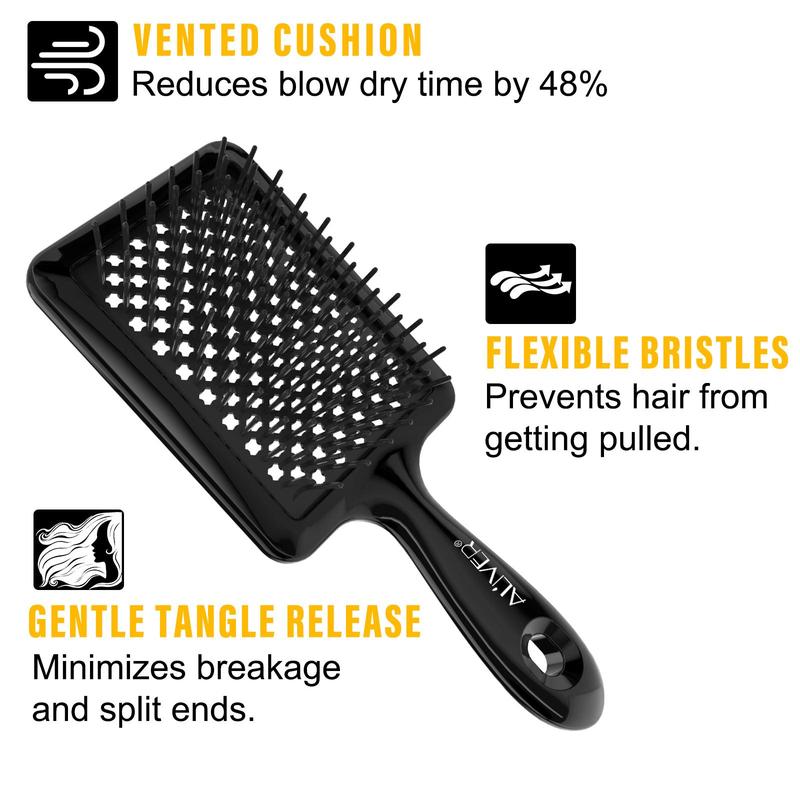 Air Cushion Brush, Wet & Dry Detailing Comb, Scalp Massage Comb, Curly Hair Detangling & Styling Tool, Straight & Curl Hair Massaging Comb