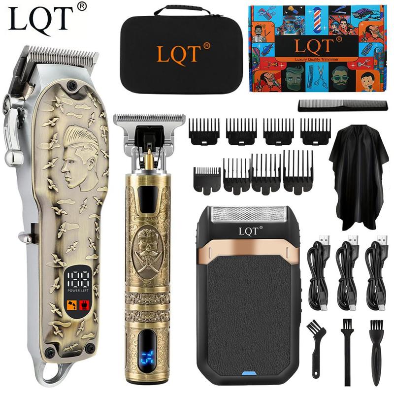 Professional Hair Clipper Set, 1 Set Cordless Electric Hair Trimmer & Beard Shaver & Accessories, Hair Cutting Machines, Hair Trimmer Machine, Multi-use Hair Grooming Tool for Men, Barber Kit