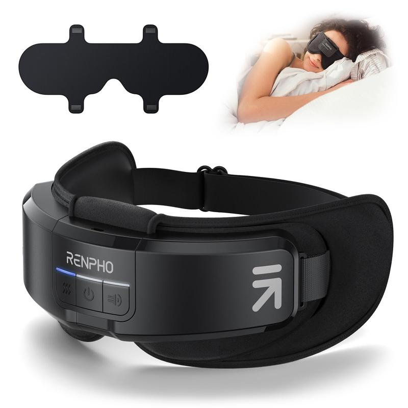 RENPHO Eyeris Shift Heated Eye Massager, Christmas Gifts, 2-in-1 Sleep Mask with Bluetooth Eye Mask Cover for Migraine,  Eye Strain Relief, Dry Eyes