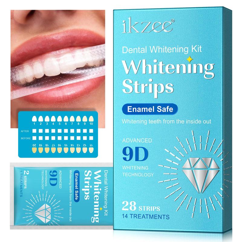 Teeth Brightening Strips, 28pcs box Advanced 9D Brightening Technology Teeth Strips, Suitable for Adults, Oral Care Products