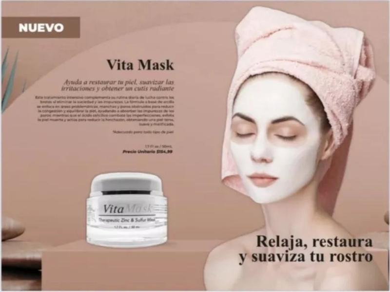 Vita Mask Therapeutic Zinc & Sulfur Mask for Skincare Comfort