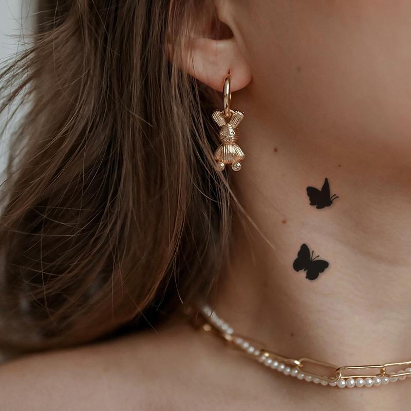 A Temporary Butterfly Tattoo Sticker, Black and White Waterproof Body Art Sticker, Suitable for Arms, Wrist and Shoulders, Long-Lasting Realistic, Fashion Accessories, Suitable for Parties, Events and Summer Outwear-Black Friday Deals