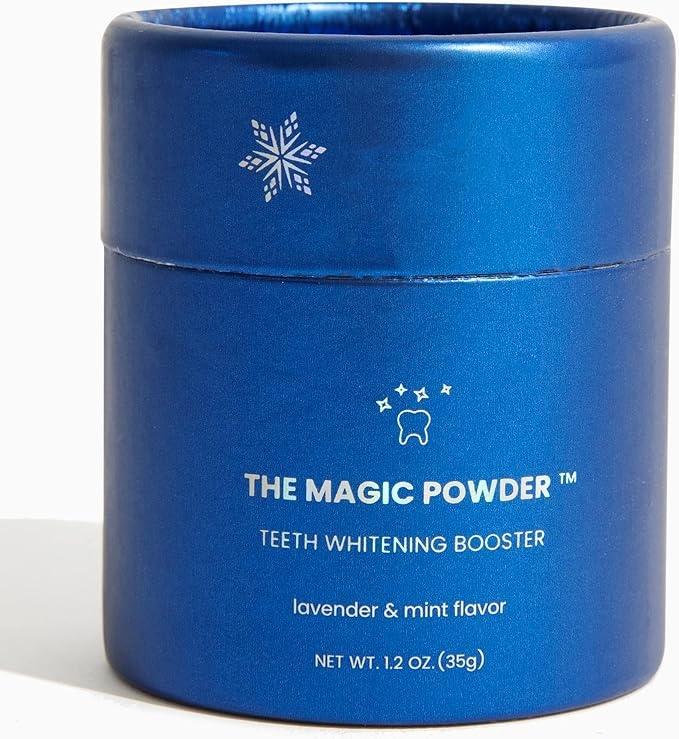 Teeth Magic Powder - Teeth Kit Supplement, Adds Effects to Any Toothpaste, Oral Care Product with Calcium Carbonate for White Teeth, Lavender & Mint Flavor, 1.2-oz