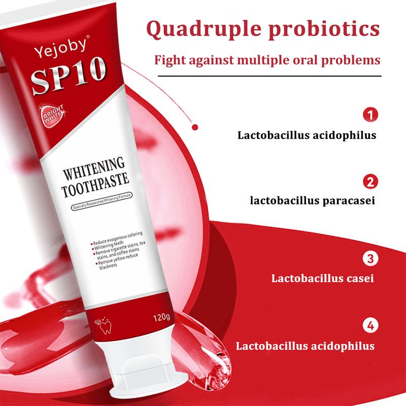 [90% People Choose] Sp10 Probiotic Toothpaste,Sp-10 Ultra Whitening Toothpaste,Probiotics Bright White Toothpaste,Sp-10 Probiotic Toothpaste,Sp10 Toothpaste,Fresh Breath,Deep Cleaning Care Toothpaste oral health niacinamide toothpaste