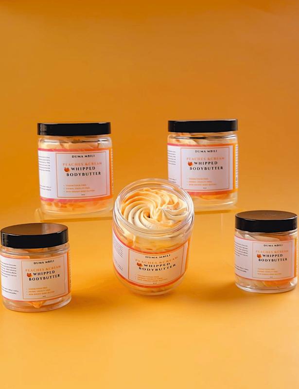 Peaches & Cream Whipped Body Butter - Lightweight Moisturizer for Skin Care