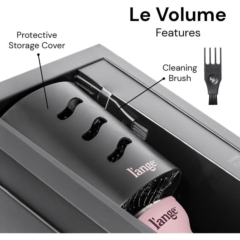 L'ANGE HAIR Le Volume 2-in-1 Titanium Blow Dryer Brush | Hot Air Brush in One with Oval Barrel | Hair Styler for Smooth, Frizz-Free Results for All Hair Types (Blush - 75 mm)